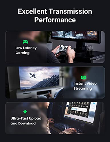 UGREEN Cable Ethernet Cat 6, Cable de Red Nylon Trenzado 1000Mbit/s con Conector RJ45 Compatible con PS5 PS4 PS3, Xbox X/S, Raspberry Pi 4, TV Box, PC, Módem, Router, Cat 5e, Cat 5, 3 Meros