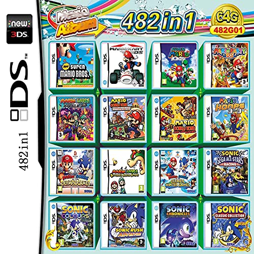 UGU 482 en 1 juego NDS Game Pack Card DS Games Super Combo con NDS 2DS nuevo 3DS NDSI XL
