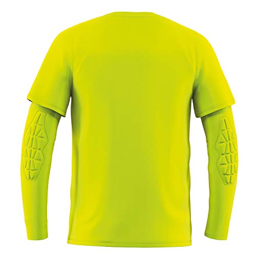 uhlsport Stream 22 Goalkeeper Shirt Camiseta de Portero, Hombre, Amarillo Fluor/Radar Azul, XXL