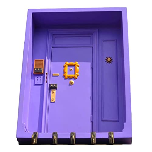 UKETO Monica's Door Wall Key Holder- Handmade Friends Key Hooks Personalized, Write a Custom Message on it,Key Holder for Wall Best Gift