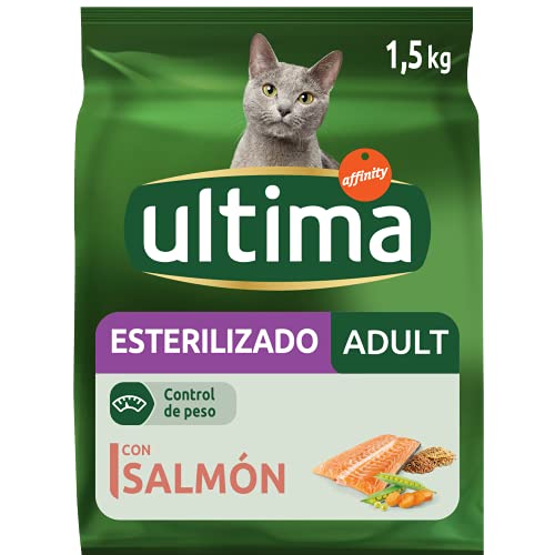 ultima Pienso para Gatos Esterilizados Adultos con Salmón  4 x 1.5 kg