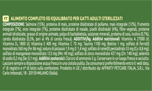 ultima Pienso para Gatos Esterilizados Adultos con Salmón  4 x 1.5 kg