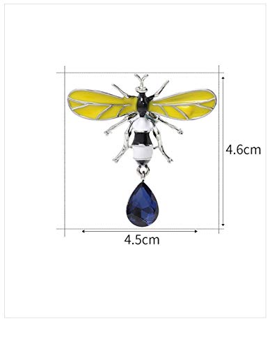 U/N Abeja Ramillete Moda Todo-fósforo Creativo Cristal Animal Pin Coat West Assembly-1