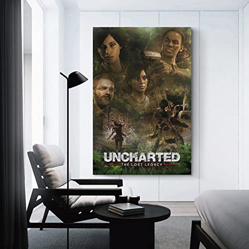 Uncharted The Lost Legacy Game Art Cool Funny Anime Canvas Art Poster y arte de pared Impresión moderna de decoración de dormitorio familiar para familiares y amigos, 40 x 60 cm (40 x 60 cm)