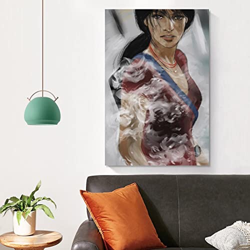 Uncharted The Lost Legacy Game Cool Funny Art Póster de anime de lienzo y arte de pared con impresión moderna para decoración de dormitorio familiar de 40 x 60 cm