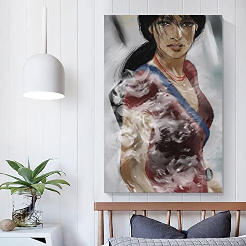 Uncharted The Lost Legacy Game Cool Funny Art Póster de anime de lienzo y arte de pared con impresión moderna para decoración de dormitorio familiar de 40 x 60 cm