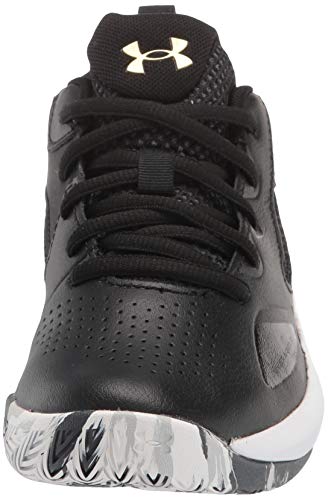 Under Armour UA PS Lockdown 5, Zapatillas de bsquetbol Unisex Adulto, Black/White/Metallic Gold, 48 EU