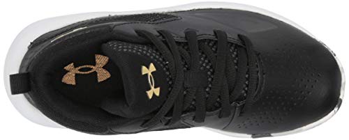 Under Armour UA PS Lockdown 5, Zapatillas de bsquetbol Unisex Adulto, Black/White/Metallic Gold, 48 EU