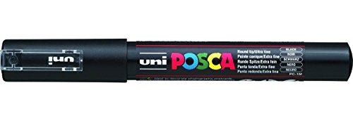 UNI-BALL-POSCA-PC- 1 M-NOIR-LOT DE 12