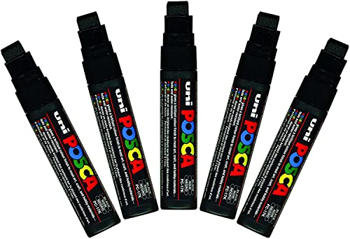 UNI-POSCA-PC- 17 K-PaQUET DE 5-NOIR