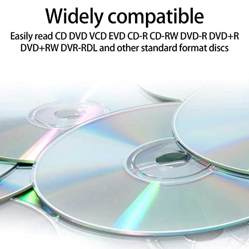 Unidad de DVD Externa USB 3.0 Tipo-C CD DVD +/- RW ROM Unidad óptica Grabadora CD DVD Externa Portátil para Ordenador portátil Macbook Air PC de Escritorio Apple Mac Win 10/8/XP