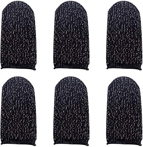 UNO' 6 UDS Guantes de Dedo para Juego Movil, Funda Controller de Dedo de Pantalla táctil Gaming Transpirable Anti-Sudor sensibles, Manga de Dedo Ideal para Juegos movil PUGB, Arena of Valor, Etc.