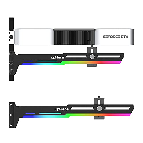 upHere GPU - Tarjeta gráfica de Soporte Rainbow LED para Tarjetas gráficas de vídeo para Soportes de Esfera/Funda para Marco, Tarjetas Individuales o Dobles, G276CF