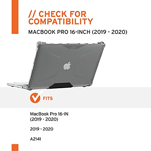 Urban Armor 132102114343 Gear Plyo Funda para Apple MacBook Pro 16" (Protección contra caídas, Ranura de ventilación) - Transparente