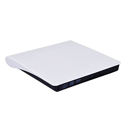 USB 3.0/tipo-c delgado externo DVD RW CD grabador unidad grabadora lector lector unidades ópticas para ordenador portátil, blanco