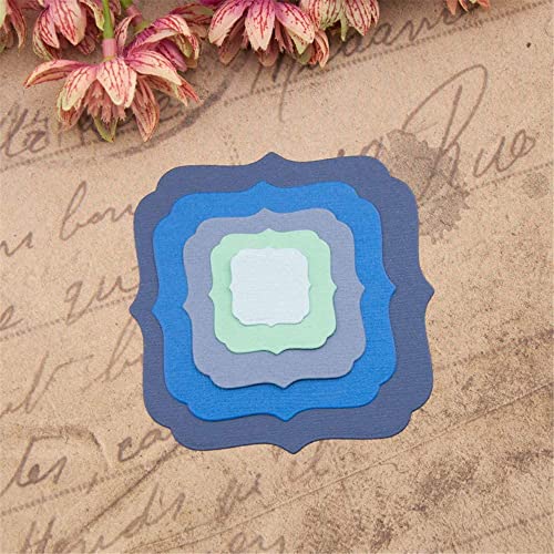 Uteruik Square Cutting Dies Metal Stencils Lace Embossing Mold DIY Tool for DIY Scrapbooking Photo Album Making Paper Cards