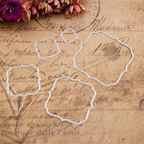 Uteruik Square Cutting Dies Metal Stencils Lace Embossing Mold DIY Tool for DIY Scrapbooking Photo Album Making Paper Cards