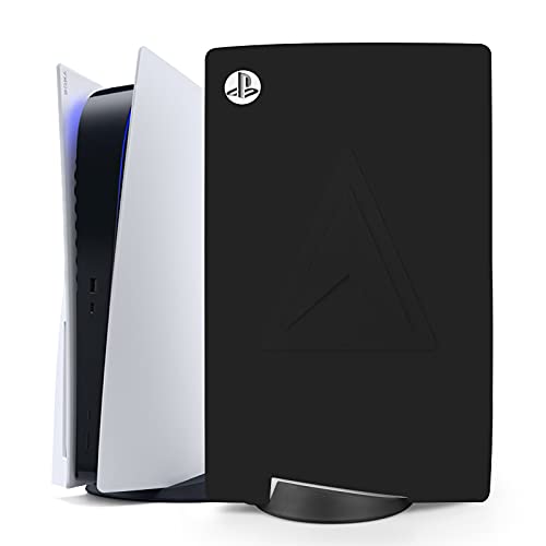 Vakdon Funda Protectora de Silicona [Bandera Reservada] para PS5 Console, Antiarañazos Funda para Sony Playstation 5 Console, Antichoques Antipolvo Protector Cover para PS5 Disc Versión (Negro)