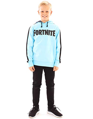 Vanilla Underground Fortnite Logo Boys Sudadera con Capucha Azul Battle Royale Kids Sudadera