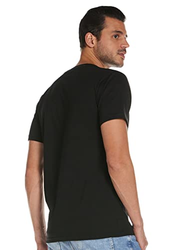 Vans Left Chest Logo tee Camiseta, Negro (Black White Grey Melange), XX-Large para Hombre