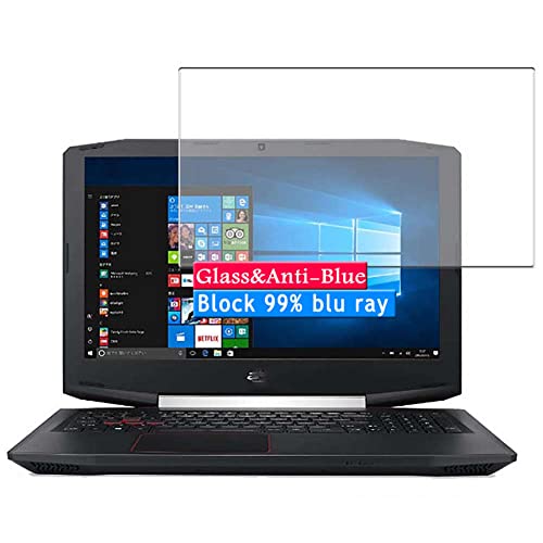 Vaxson Protector de Pantalla de Cristal Templado Anti Luz Azul, compatible con Acer Aspire VX15 VX5-591G-H58G 2017 15.6" [solo área activa] Nuevo 9H Película Protectora Film Guard