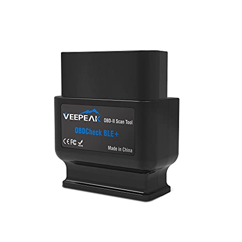 Veepeak - OBDCheck BLE+ Bluetooth 4.0 OBD2, escáner para iOS y Android, lector de código de diagnóstico de coche, herramienta de escaneo para vehículos OBDII universal/EOBD