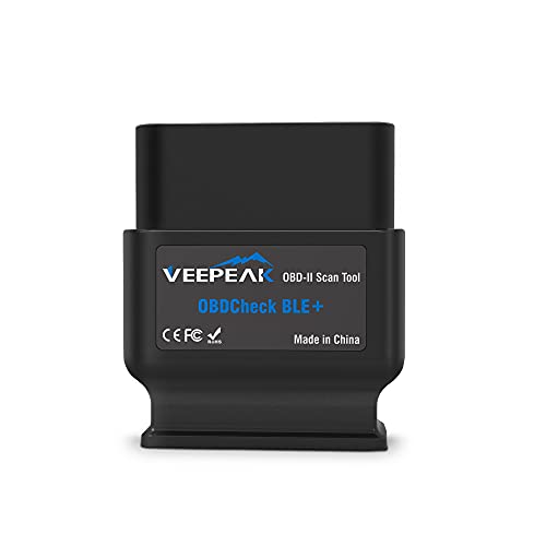 Veepeak - OBDCheck BLE+ Bluetooth 4.0 OBD2, escáner para iOS y Android, lector de código de diagnóstico de coche, herramienta de escaneo para vehículos OBDII universal/EOBD