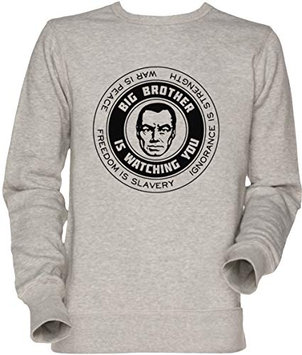 Vendax Freedom is Slavery - Ignorance is Strength - War is Peace - George Orwell, 1984 - Orwell Unisexo Hombre Mujer Sudadera Jersey Gris Men's Women's Jumper Sweatshirt Grey