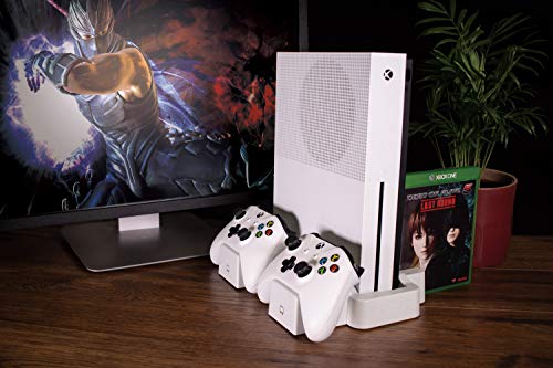 Venom Xbox One S Vertical Charging Stand and Rechargeable Battery Twin Pack - White - Xbox One [Importación inglesa]