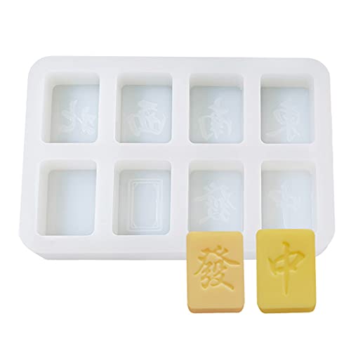 VERBENA LINN Creative Mahjong Moldes de fundición de Resina epoxi Moldes de Material de Silicona con Forma para proyectos de Manualidades DIY Chocolate Fondants Candy