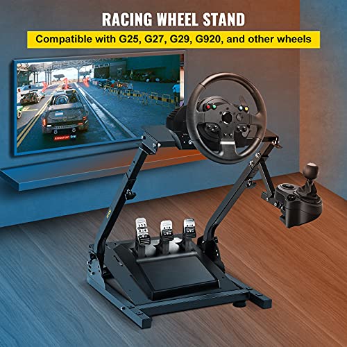 VEVOR Soporte Plegable para Volante 57 x 49cm Soporte de Volante Universal Plegable G25 G27 G29 G920 Wheel Stand Pro Compatible con Logitech G25 G27 G29 G920 Soporte Volante Logitech g29