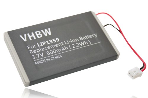 vhbw Batería compatible con Sony Playstation 3 PS3 Sixaxis & DualShock 3 mando inalámbrico reemplaza Lip1359, Lip1472, Lip1859 -(Li-Ion, 600mAh, 3.7V)