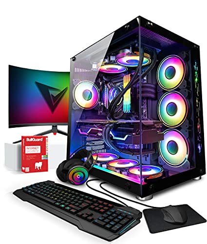 Vibox VIII-44 Gaming PC SG-Series - 24" 144Hz Pack Monitor Curvo - Intel i9 11900F Procesador - RTX 3060 12Gb Tarjeta Grafica - 32Gb RAM - 1TB NVMe M.2 SSD - Windows 10 - WiFi