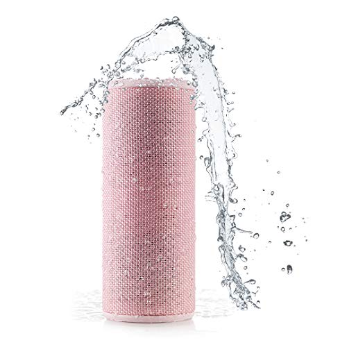 Vieta Pro Goody - Altavoz inalámbrico (True Wireless Bluetooth, Radio FM, Reproductor USB, auxiliar, micrófono integrado, resistencia al agua IPX6, batería de 12 horas) rosa