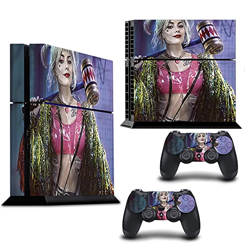 VINILOL Vinilo hecho para PlayStation 4 diseño Harley Quinn v2 pegatina cubierta skin para consola y 2 mandos