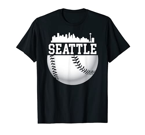 Vintage Downtown Seattle Camisa de béisbol retro Washington Camiseta