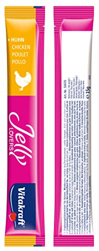 Vitakraft - Jelly Lovers, Snacks de Gelatina para Gatos, Variedad Pollo y Pavo - 6 Unidades x 15 g