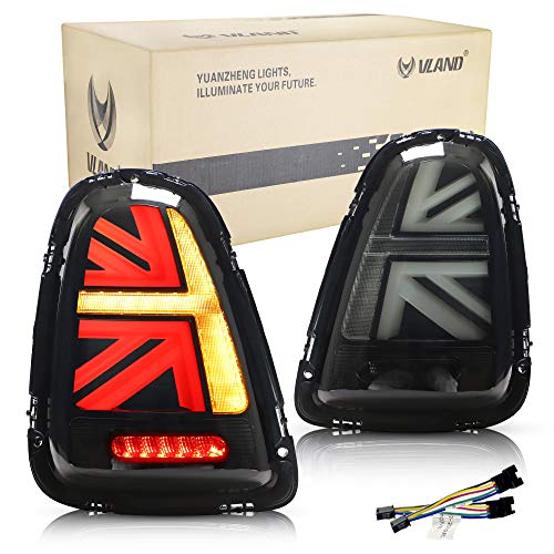 VLAND Luces traseras compatibles con Mini Cooper R56 R57 R58 R59 2007-2013 luz trasera, par (lado del conductor y del pasajero)