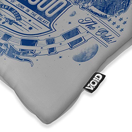 VOID Corredor de Kessel 12 Parsecs Funda de Almohada cojín poliéster Impermeable Exterior Indoor halcón milenario, Kissen Größe:60 x 60 cm, Kissen Farbe:Gris