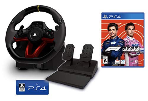 Volante y Pedales PS4 Inalámbrico [Nuevo Modelo] Licencia Oficial Sony Playstation 4 + Formula 1 2020 - F1 2020