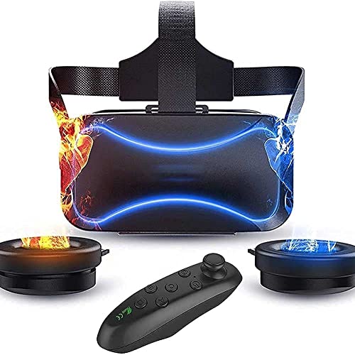 VR Headset VR Headset with Remote Control 3D Glasses Virtual Reality Headset for VR Games 3D Movies Virtu Reality Glasses VR Goggles for Phones Within 4.5-6.0 Inch