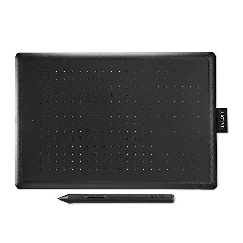 Wacom One by Wacom Medium - Tableta gráfica con lápiz digital sensible a la presión, compatible con Windows, Mac y Chromebook, óptima para oficina en casa y e-learning, color negro y rojo