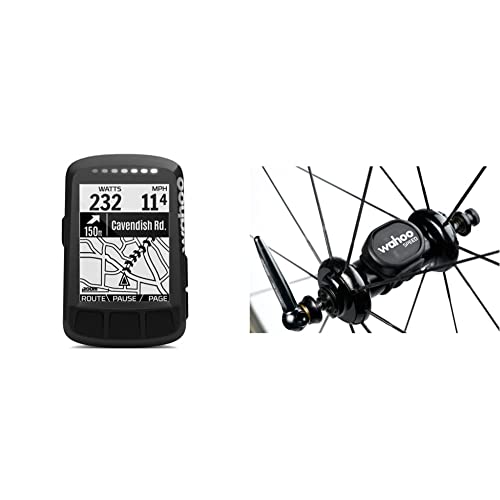 Wahoo Fitness ELEMNT Bolt Bike Computer, Unisex Adulto, Black + RPM Sensor de Velocidad, para iPhone, Android y ciclocomputadores