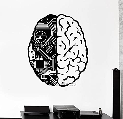 Wall Stickers Murals,Brain Chip Engineer Vinyl Wall Stickers,Computer Artificial Intelligence Wall Decal,Creative Design Wallpaper Mural 72X86Cm,Wall Stickers For Bedrooms Wall Mural