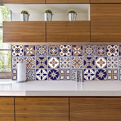 Walplus Adhesivos de pared extraíble Autoadhesivo Arte Mural VINILO DECORACIÓN HOGAR BRICOLAJE Living Cocina Dormitorio Decor papel pintado regalo Pavo Azulejos - 15 cm x 15cm - 24 piezas