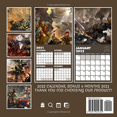 War WARHAMMER II Calendar: Video Game Calendar 2022, January 2022 - December 2022, 12 Months, OFFICIAL Squared Monthly, Mini Planner | UK and US ... Calendrier | BONUS Last 4 Months 2021