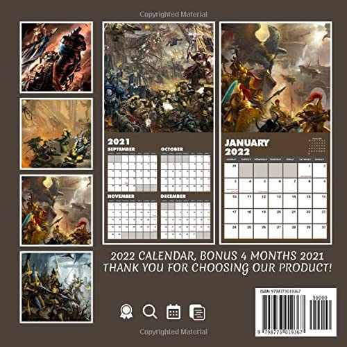 War WARHAMMER II Calendar: Video Game Calendar 2022, January 2022 - December 2022, 12 Months, OFFICIAL Squared Monthly, Mini Planner | UK and US ... Calendrier | BONUS Last 4 Months 2021