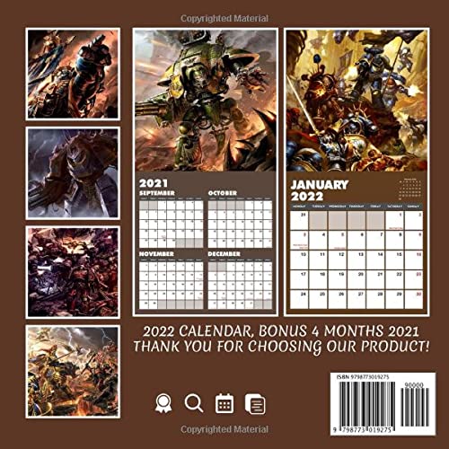 War WARHAMMER II Calendar: Video Game Calendar 2022, January 2022 - December 2022, 12 Months, OFFICIAL Squared Monthly, Mini Planner | UK and US ... Calendrier | BONUS Last 4 Months 2021