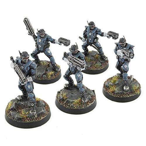 War World Gaming - Law Enforcement Officers - Enforcer 1-28mm Heroica Sci-Fi Wargame Miniaturas Figuras Policia Agente de la Ley Minis Wargaming Futurístas
