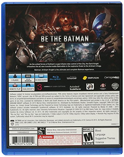 Warner Bros Batman - Juego (PS4, PlayStation 4, Acción / Aventura, ENG)